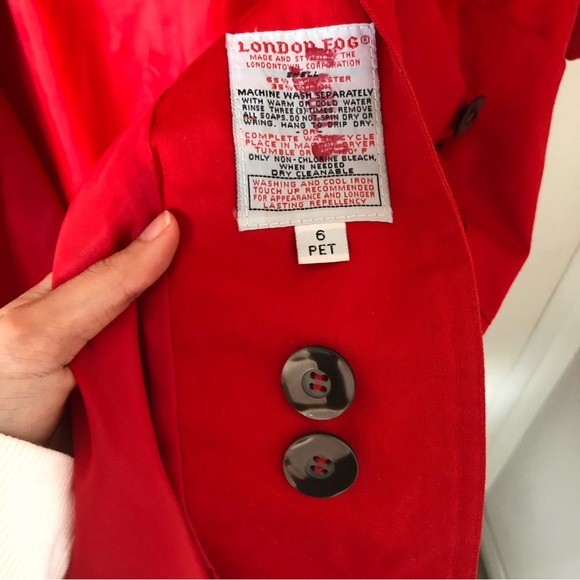 London Fog Red Trench Coat - Picture 16 of 16